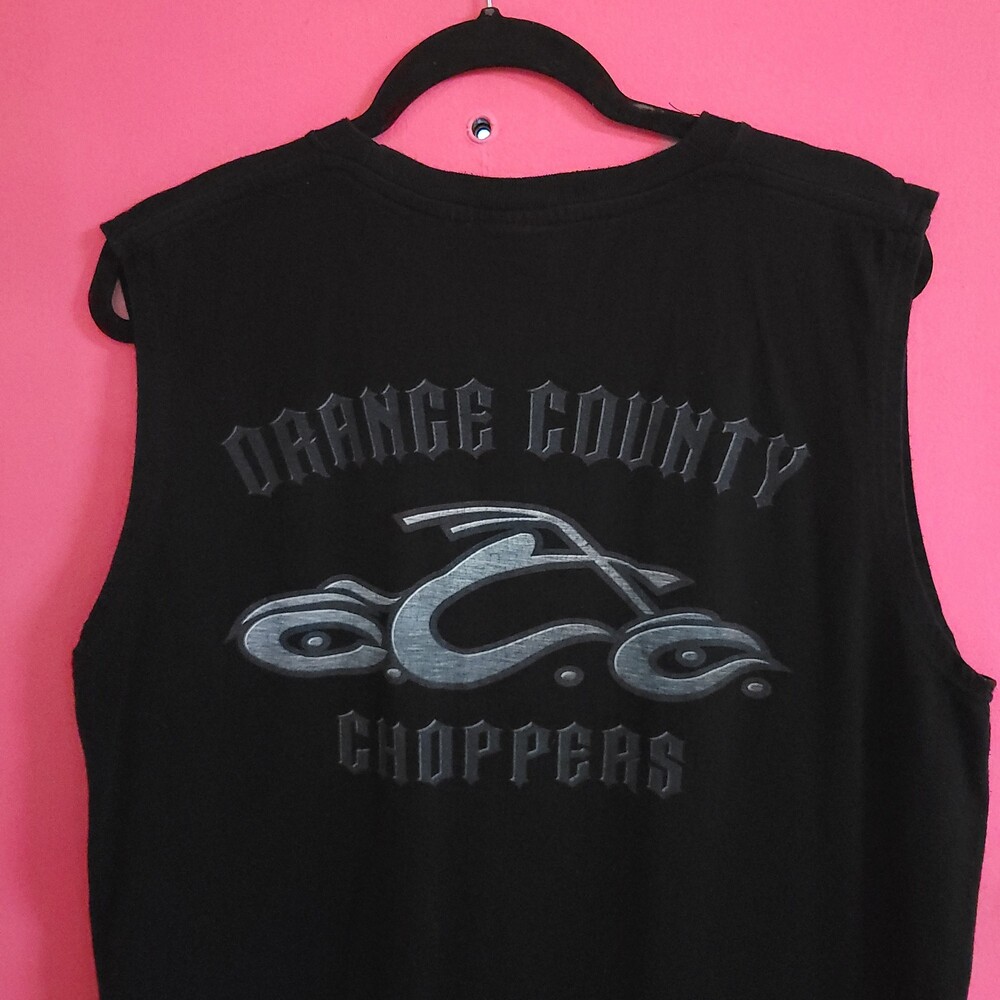 ODM Orange County Choppers Black Tank Top XL vintage 90s y2k motorcycle biker